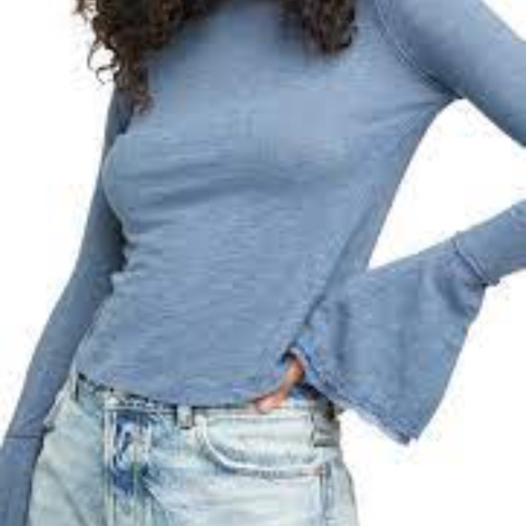 Free People Tops - Free People Cecilia l/s tee in Sparkling Indigo